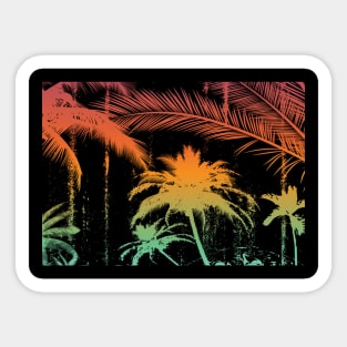 Rainbow Palms Sticker